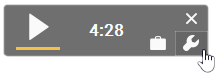 Video player controls with play button and 4:28 duration timer.
